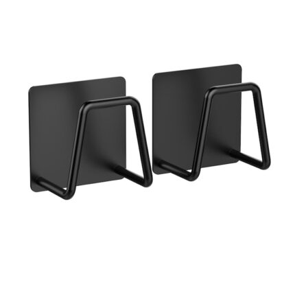 Set 2 Suport pentru burete autoadeziv, universal, Adezive, Rezistente la apa, 5x5cm, Negru