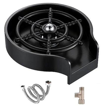 Dispozitiv spalare pahare, Vaxiuja, Plastic, Pentru chiuveta, Negru