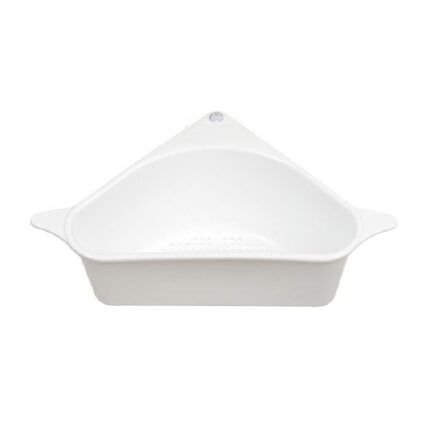 Cos de resturi si organizator pentru chiuveta, 2 in 1, Multifunctional, Montare pe chiuveta cu ventuza, 18*18*23 cm, Alb