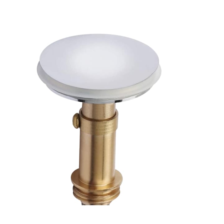 Dop pentru chiuveta, alama, 37.7mm, argintiu