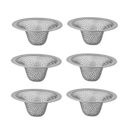 Set 6 site de scurgere pentru chiuveta, BOMSTOM, Otel inoxidabil, Argintiu