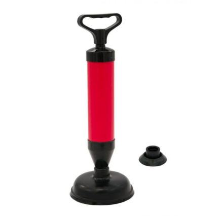 Ventuza pentru desfundat tevi, chiuvete, cada, din plastic, 37 cm, 2 ventuze - 64mm si 140 mm