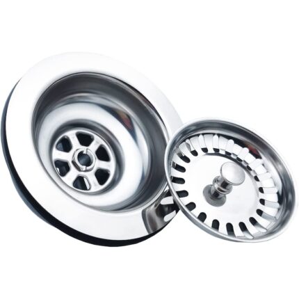 Ventil chiuveta cu sita, Inox/PVC, 110x0.7 mm, Argintiu