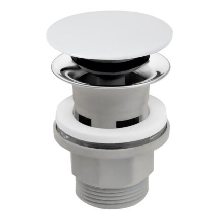 Ventil lavoar click-clack Ferro, 5/4" cu preaplin, ceramic alb