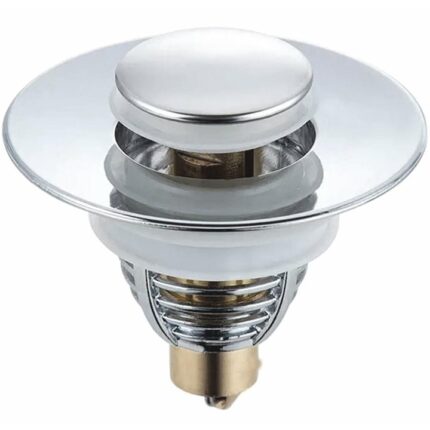 Dop scurgere chiuveta, universal, deschidere cu click, material otel, diametru exterior 62 mm, culoare Argintiu