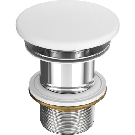 Dop ceramic pentru lavoar Cersanit K11-2361, Click-clack, fara preaplin, Alb mat