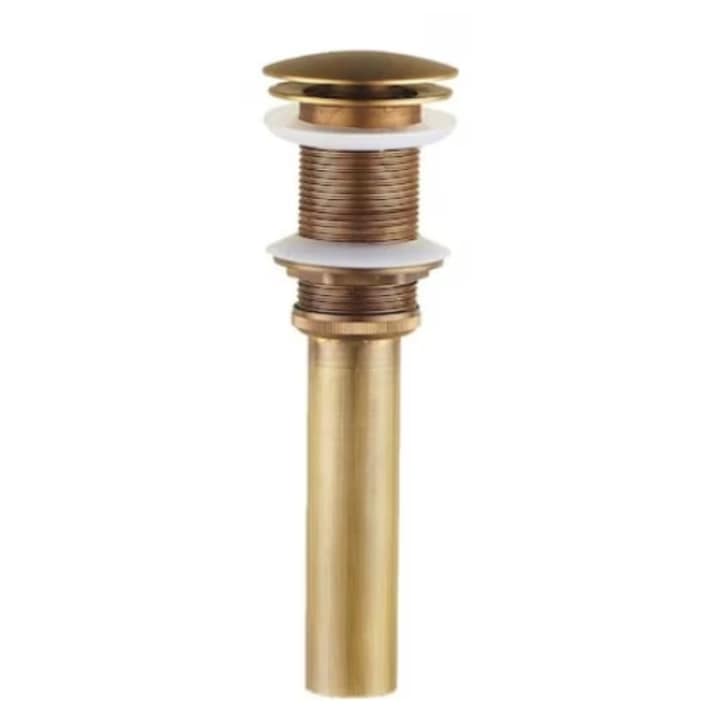 Ventil scurgere click-clack 1 1/4", alama, bronz antichizat, pentru lavoare fara preaplin, VB 2