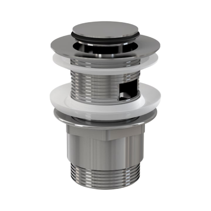 Ventil metalic cu click-clack ALCAPLAST, cu preaplin, dop plin