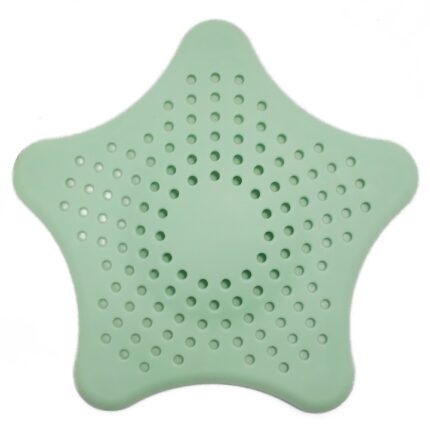 Sita Steluta cu ventuze CCmax din Silicon pentru Scurgere Sifon Chiuveta, Cada, Baie sau Bucatarie, Protectie Infundare, Verde