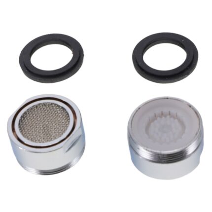 Set 2 buc, Aerator robinet, Inox, 2.3 x 2 cm, Argintiu