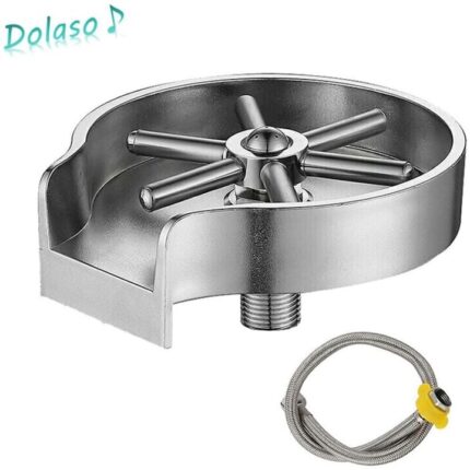 Suport pentru clatire pahare, QttvbTna, automat, pentru chiuveta, inox