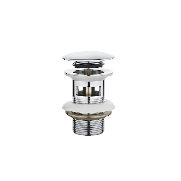 Ventil TEKA CLICK-CLACK rotund 1106900, cu preaplin, Finisaj Crom