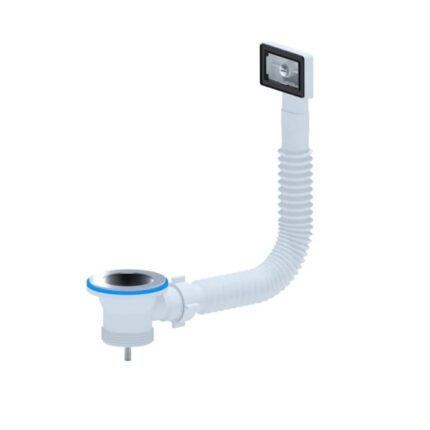 Ventil 2" 1/2 x 1" 1/2 cu dop si preaplin dreptunghiular pe picurator, racord flexibil