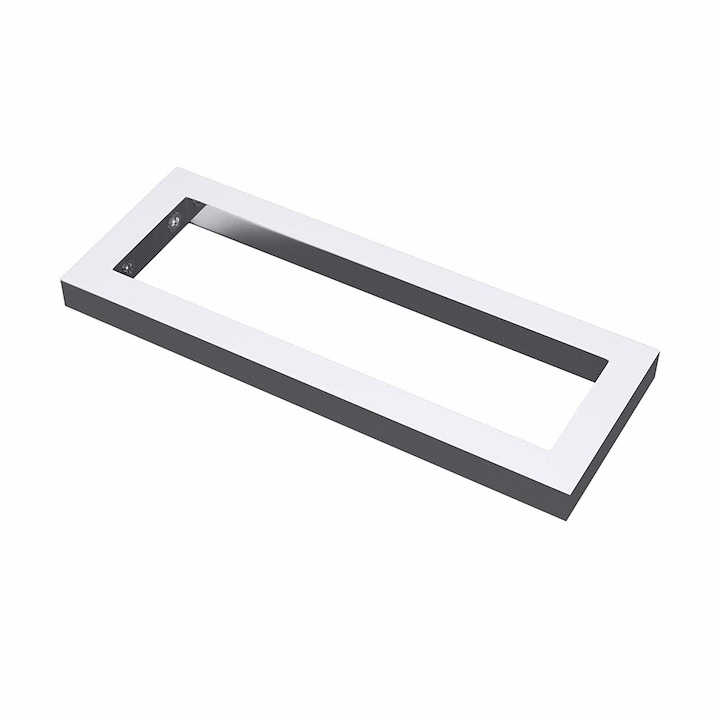 Consola perete, otel inoxidabil, Crom, 45 cm, suport lavoar sau blat