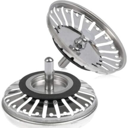 Set 2 x Sita chiuveta, QttvbTna, Otel inoxidabil, 84 mm, Argintiu