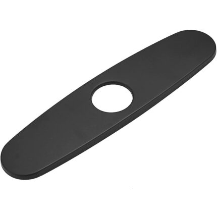 Placa decorativa pentru robinet, YWX, Anti-zgarieturi, Otel inoxidabil, 10", Negru