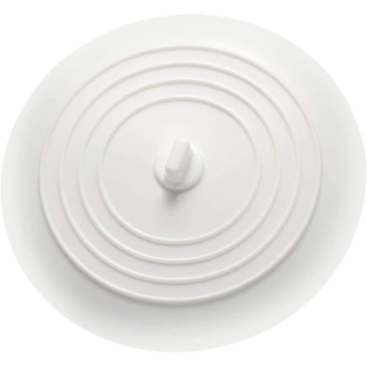 Dop de scurgere pentru chiuveta QttvbTna, silicon, alb