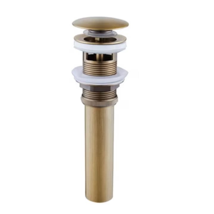 Ventil scurgere click-clack 1 1/4", alama, bronz antichizat, pentru lavoare cu preaplin, VB 1