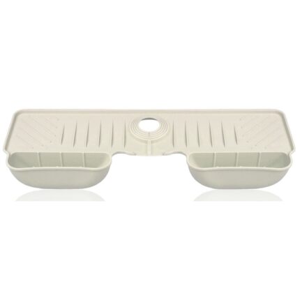 Tava scurgator pentru chiuveta, Tovbmup, silicon, alb, 45.5x16x4.5cm