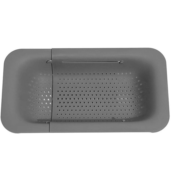 Cos de scurgere pentru bucatarie, Sunmostar, Plastic, 49.5 cm, Gri