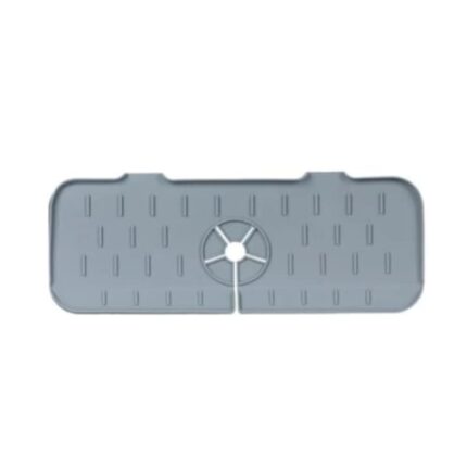 Protectie chiuveta, cu suport pentru burete, Silicon, Gri