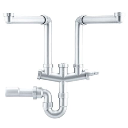 Kit sifon pentru chiuvete cu 1.5 / 2 cuve, alb, Franke 112.0624.484