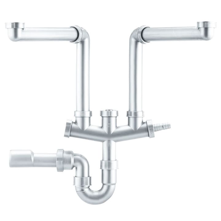 Kit sifon pentru chiuvete cu 1.5 / 2 cuve, alb, Franke 112.0624.484