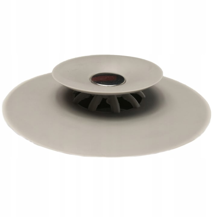 Dop pentru chiuveta, Aquaparts, Silicon, Diametru 10.2 cm, Gri