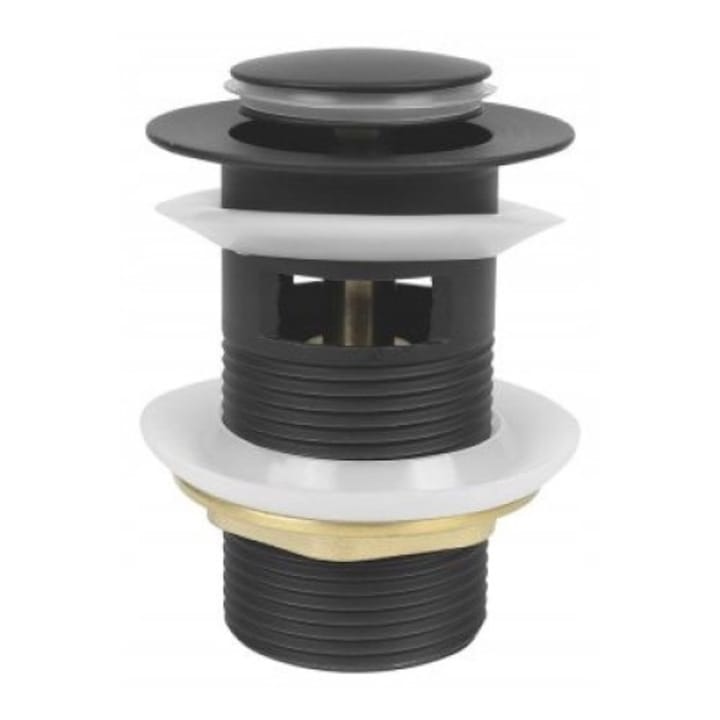 Dop automat pentru lavoar, Kuchinox, negru, 60x80-90mm