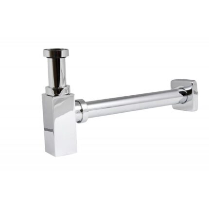 Sifon lavoar Hydroland, 1 1/4" x 32 mm, forma patrata, alama, cromat