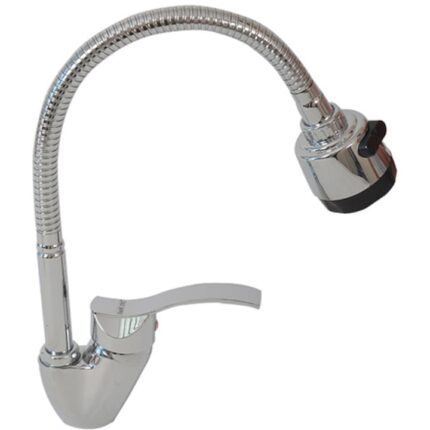 Baterie pentru bucatarie cu pipa flexibila Sanitec SN 0017, monocomanda