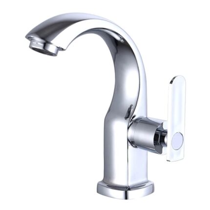 Baterie Chiuveta Apa Rece sau Calda Topaqua® Frio, Cartus Ceramic, Monocomanda, Zinc, Argintiu