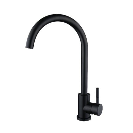Baterie sanitara pentru chiuveta, Mixxus SUS-011 BLACK, neagra cu picatele