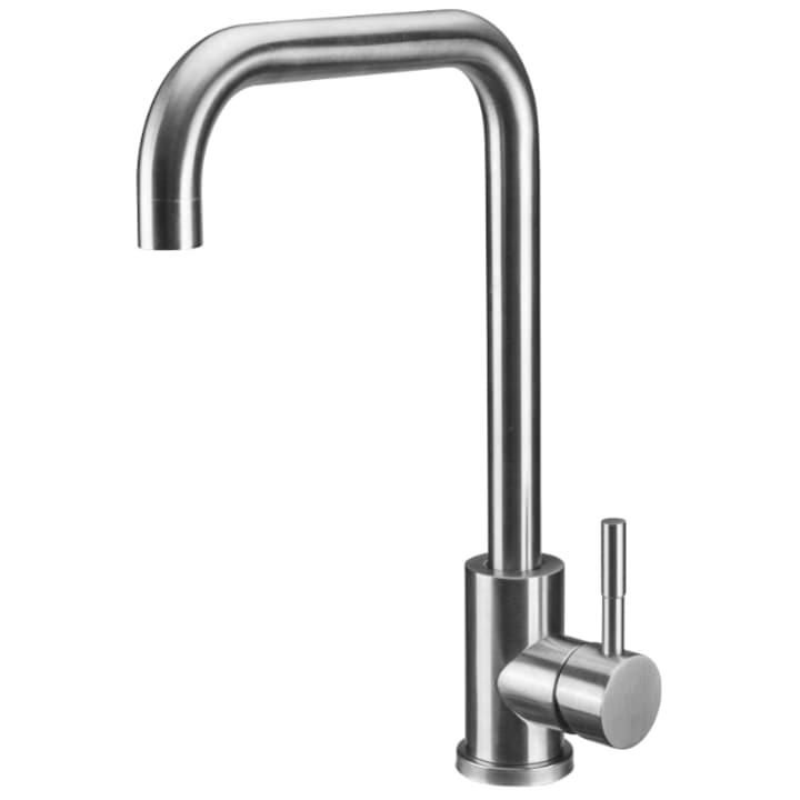 Baterie bucatarie Evosanitary 5001, tip C, monocomanda, racorduri, cartus ceramic, inox