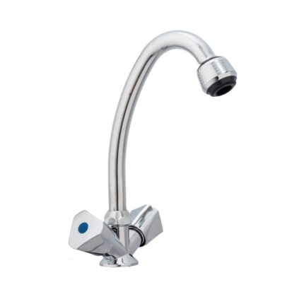 Baterie bucatarie, dubla comanda, crom lucios