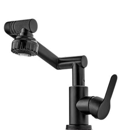 Baterie Sanitara Baie, Premium Class, Capat Flexibil, 360 de grade, SMART GADGETS C&A, Racorduri Incluse, Negru, Extindere Pana La 30CM