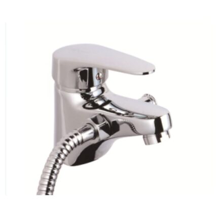 Baterie monocomanda Lavoar cu dus echipata cu sifon flexibil si ventil