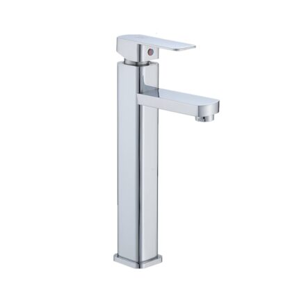 Baterie lavoar baie Brius™, 29 cm, monocomanda, design modern si minimalist, montare pe blat, cartus ceramic, rezistenta la rugina si coroziune, puternic si durabil, usor de instalat, otel inoxidabil, Argintie