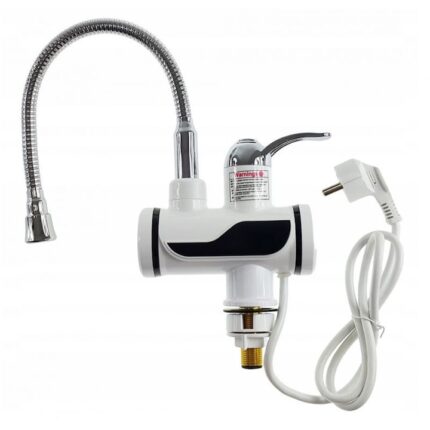 Robinet Electric Flexibil pentru Incalzit Apa cu Afisaj LED, Putere 3000 W, Apa Calda Instant 30°C-60°C