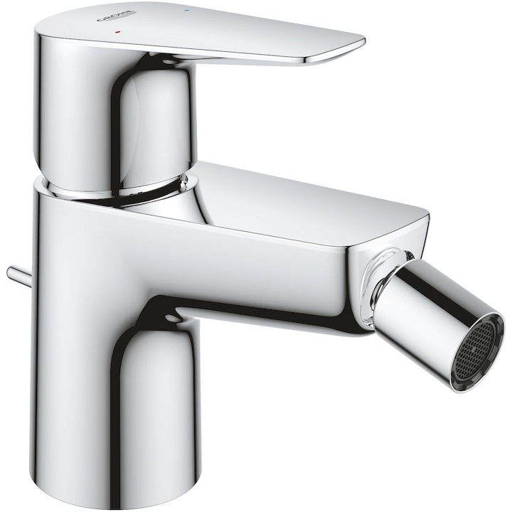 Baterie bideu Grohe Start Edge 23345001, 3/8'', marimea S, monocomanda, cartus ceramic, evacuare cu tija, Crom