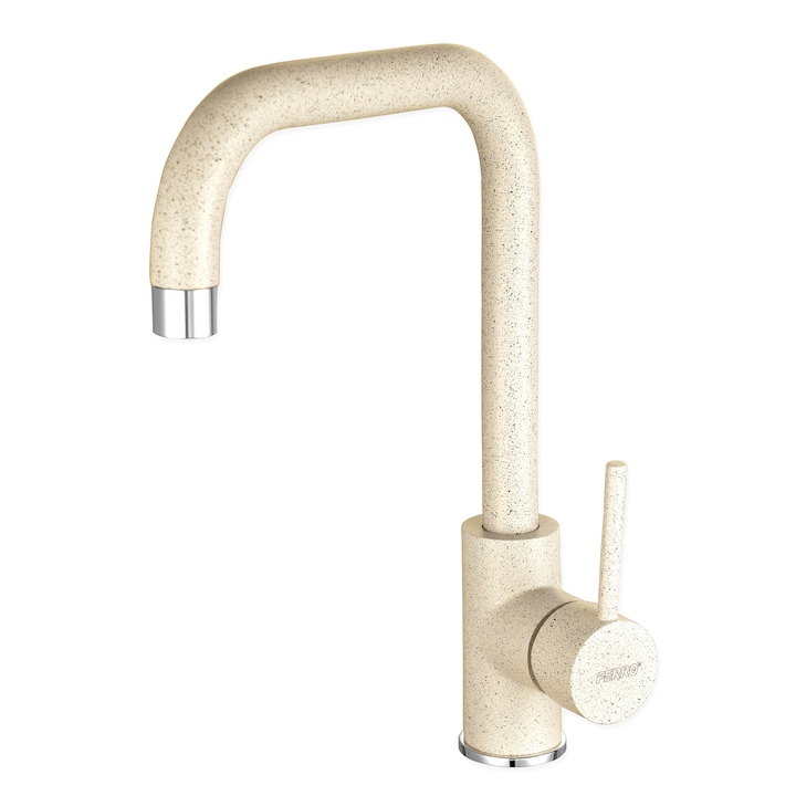 Baterie bucatarie Ferro Freya BFR42S, pipa pivotanta, cartus ceramic, Nisip