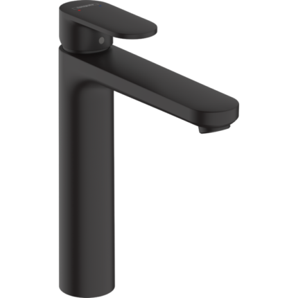 Baterie lavoar Hansgrohe Vernis Blend 190, fara ventil, monocomanda, negru mat