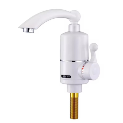 Robinet Electric Pentru Incalzit Apa ZANOVO ®, Indicator LED, Putere 3000W, Pipa PVC, Presiunea Apei 0.04 - 0.5 MPa, Consum Redus, Apa Calda Instant 30°-60°C Temperatura Reglabila, Alb