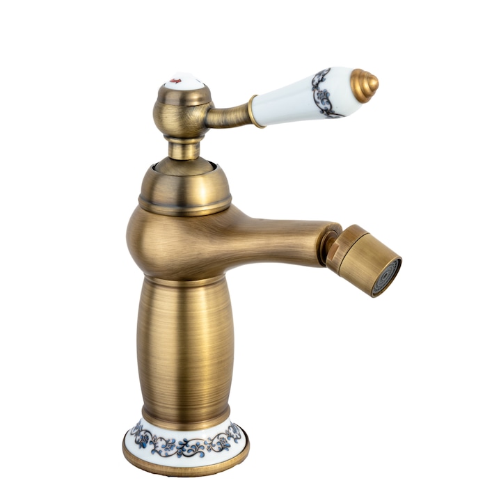 Baterie bideu, TRENDY'S, bronz antichizat cu broderie ceramica