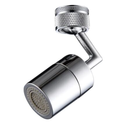 Cap adaptor robinet, 2 moduri curgere, rotire 720 grade, functie de economisire si filtrare, ABS/cupru, Argintiu