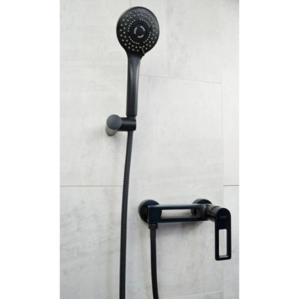 Suport pentru cap de dus, SOTBE, LARKBLACK HOL 7, negru, materiale rezistente, rezistent la rugina, negru, consum redus de apa