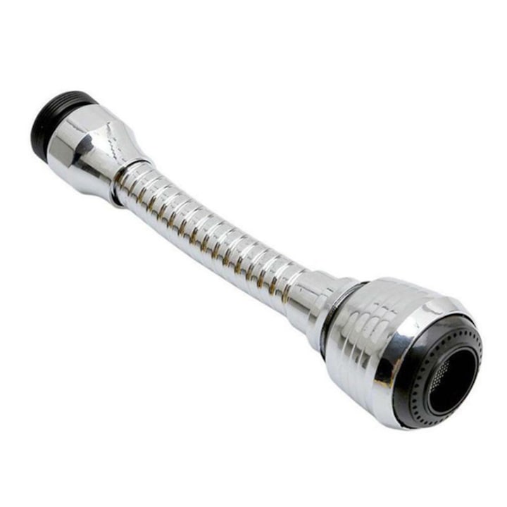 Adaptor universal pentru robinet TurboFlex360, flexibil, cu 2 jeturi diferite