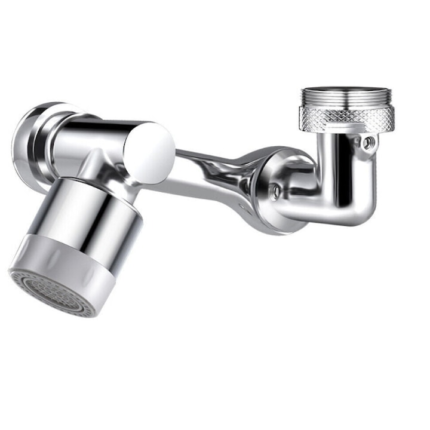 Extensie pentru robinet Stuffix®, adaptiva, universala, rotatie 1080°, argintiu/chrom