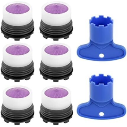 Set de 6 aeratoare de robinet, Jormftte, Plastic, Multicolor