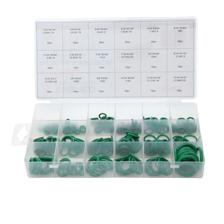 Set 270 garnituri din cauciuc, Tagred, cu 18 dimensiuni diferite intre 5,29mm-17mm